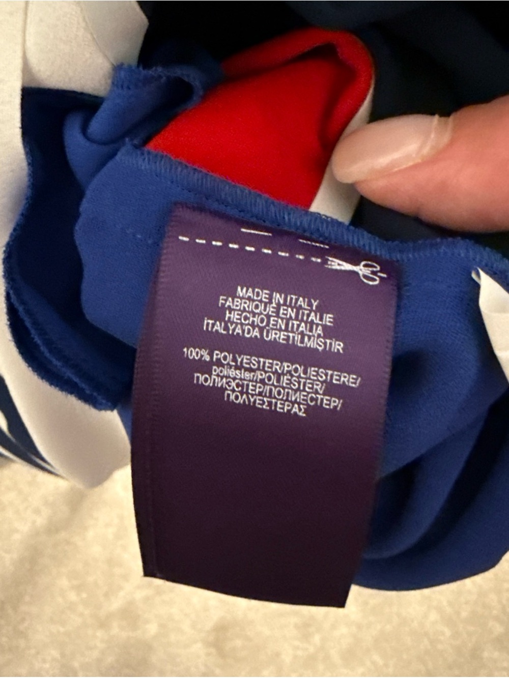 Rare Ralph Lauren Purple Label Dress Sz 2 Tilly Crepe Dress cruise liner print - Picture 12 of 15